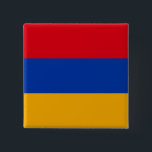Bóton Quadrado 5.08cm Bandeira da Armênia<br><div class="desc">Bandeira da Armênia</div>