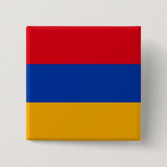 Bóton Quadrado 5.08cm Bandeira da Armênia (Frente)