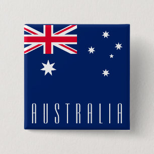 Bóton Quadrado 5.08cm Bandeira da Austrália