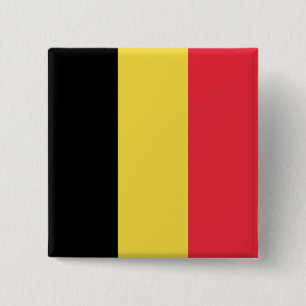Bóton Quadrado 5.08cm Bandeira da Bélgica
