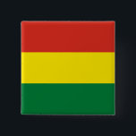 Bóton Quadrado 5.08cm Bandeira da Bolívia (Bolívia)<br><div class="desc">Produtos de Sinalizador Mundial Personalizáveis - Sinta-se livre para adicionar seu próprio texto.</div>