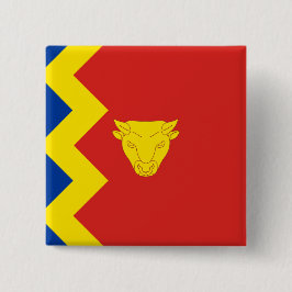 Bóton Quadrado 5.08cm Bandeira da Cidade de Birmingham