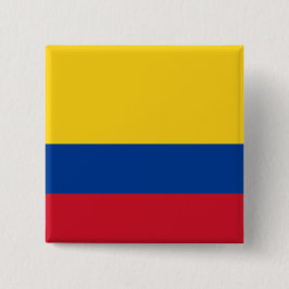 Bóton Quadrado 5.08cm Bandeira da Colômbia