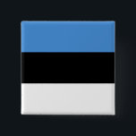 Bóton Quadrado 5.08cm Bandeira da Estônia<br><div class="desc">Bandeira da Estônia</div>