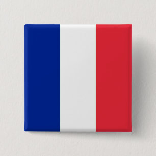 Bóton Quadrado 5.08cm Bandeira da França