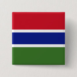Bóton Quadrado 5.08cm Bandeira da Gâmbia