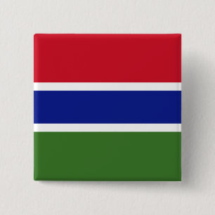 Bóton Quadrado 5.08cm Bandeira da Gâmbia