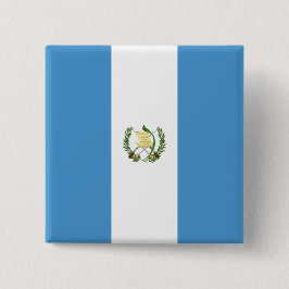 Bóton Quadrado 5.08cm Bandeira da Guatemala