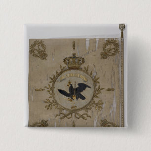 Bóton Quadrado 5.08cm Bandeira da infantaria prussiano