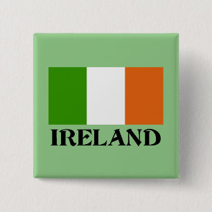 Bóton Quadrado 5.08cm Bandeira da Irlanda