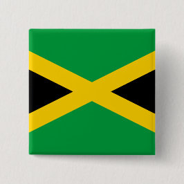 Bóton Quadrado 5.08cm bandeira da Jamaica