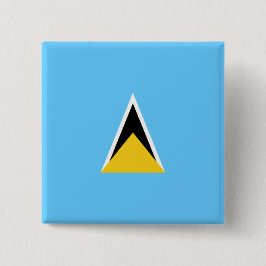 Bóton Quadrado 5.08cm Bandeira da Lúcia Santo (Rua Lúcia) (Caribe)
