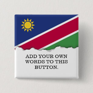 Bóton Quadrado 5.08cm Bandeira da Namíbia