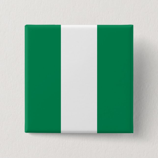 Bóton Quadrado 5.08cm Bandeira da Nigéria (Frente)