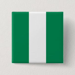 Bóton Quadrado 5.08cm Bandeira da Nigéria
