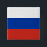 Bóton Quadrado 5.08cm Bandeira da Rússia<br><div class="desc">Botão quadrado da bandeira da Rússia. Você pode adicionar seu próprio texto ou gráficos clicando em "personalizar ainda mais".</div>