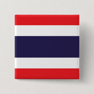 Bóton Quadrado 5.08cm Bandeira da Tailândia
