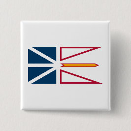 Bóton Quadrado 5.08cm Bandeira da Terra Nova e Labrador (Canadá)
