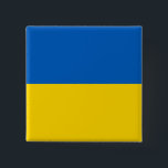 Bóton Quadrado 5.08cm Bandeira da Ucrânia<br><div class="desc">Bandeira da Ucrânia</div>