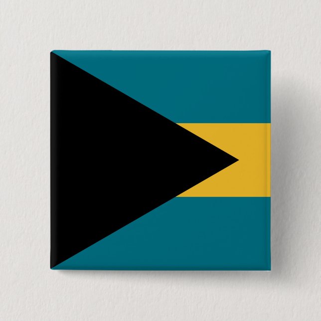 Bóton Quadrado 5.08cm Bandeira das Baamas (Frente)