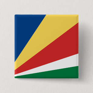 Bóton Quadrado 5.08cm Bandeira das Seychelles