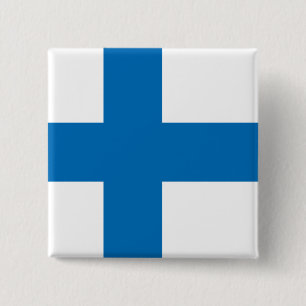 Bóton Quadrado 5.08cm Bandeira de alta qualidade de Finlandia