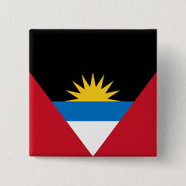 Bóton Quadrado 5.08cm Bandeira de Antígua e Barbuda