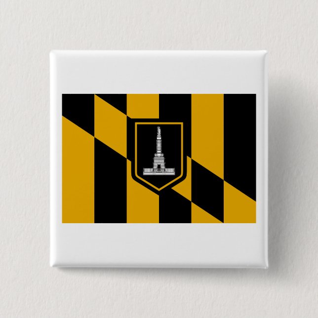 Bóton Quadrado 5.08cm Bandeira de Baltimore (Frente)
