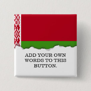 Bóton Quadrado 5.08cm Bandeira de Belarus