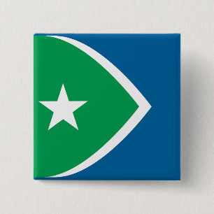 Bóton Quadrado 5.08cm Bandeira de Cedar Rapids, Iowa