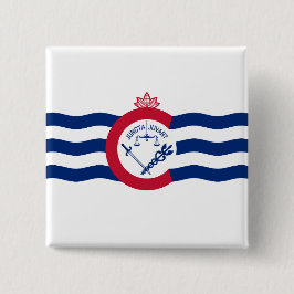 Bóton Quadrado 5.08cm Bandeira de Cincinnati (Ohio)