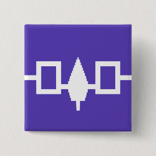 Bóton Quadrado 5.08cm Bandeira de Confederacy do Iroquois
