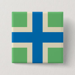 Bóton Quadrado 5.08cm Bandeira de Gloucestershire (distrito do Reino Uni