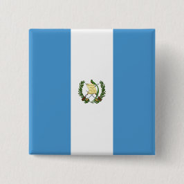 Bóton Quadrado 5.08cm Bandeira de Guatemala