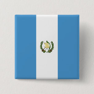 Bóton Quadrado 5.08cm Bandeira de Guatemala