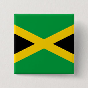Bóton Quadrado 5.08cm Bandeira de Jamaica