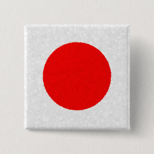 BÓTON QUADRADO 5.08CM BANDEIRA DE JAPÃO