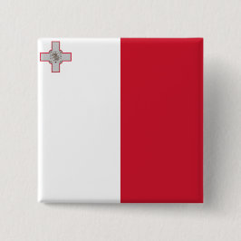 Bóton Quadrado 5.08cm Bandeira de Malta