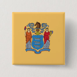 Bóton Quadrado 5.08cm Bandeira de Nova Jersey