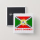 Bóton Quadrado 5.08cm Bandeira de Santo Domingo com nome (Frente & Verso)