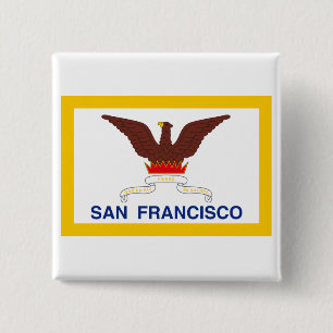 Bóton Quadrado 5.08cm Bandeira de São Francisco