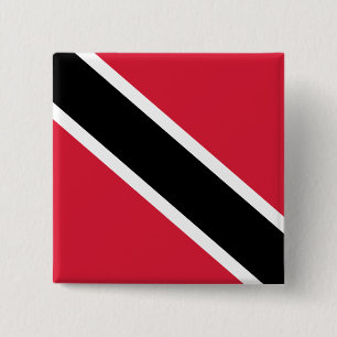 Bóton Quadrado 5.08cm Bandeira de Trinidad e Tobago