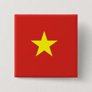Bóton Quadrado 5.08cm Bandeira de Vietnam