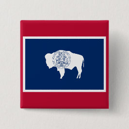 Bóton Quadrado 5.08cm Bandeira de Wyoming