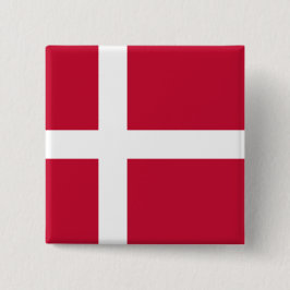 Bóton Quadrado 5.08cm Bandeira Dinamarquesa