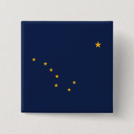 Bóton Quadrado 5.08cm Bandeira do Alasca