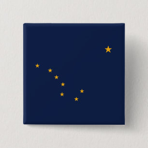 Bóton Quadrado 5.08cm Bandeira do Alasca