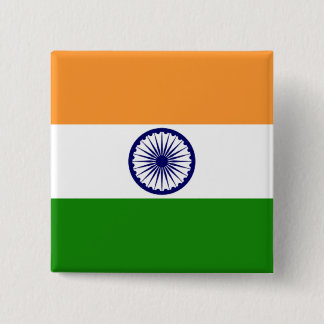 Bóton Quadrado 5.08cm Bandeira do botão de India