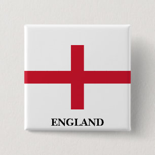 Bóton Quadrado 5.08cm Bandeira do botão de Inglaterra