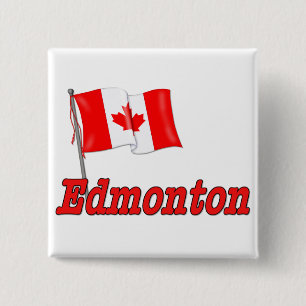 Bóton Quadrado 5.08cm Bandeira do Canadá - Edmonton